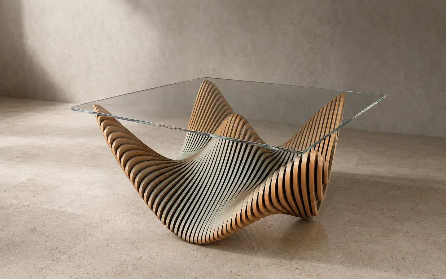 WAVE GLASS TABLE